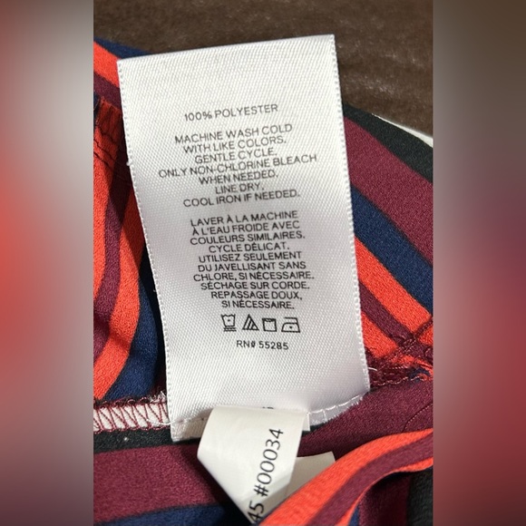 Express Red Stripe Twist Blouse - Picture 7 of 8